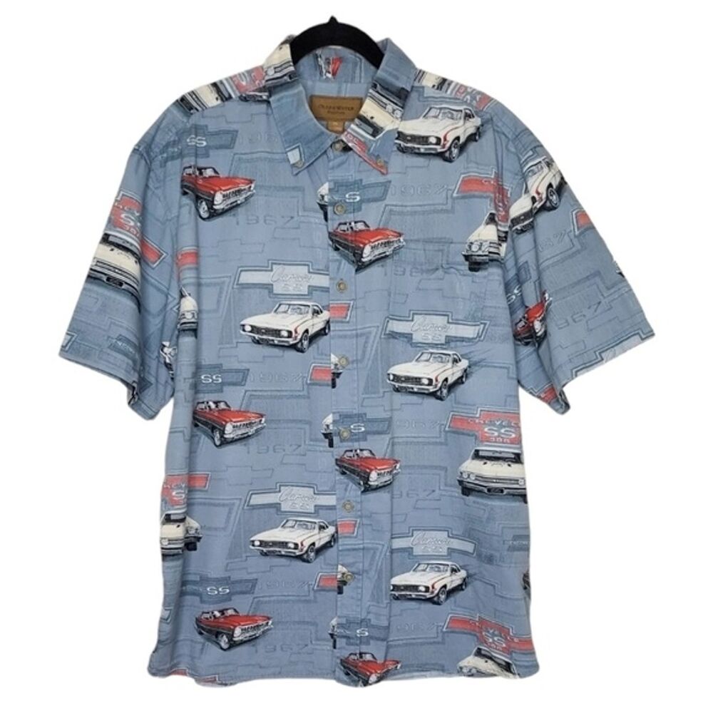 VTG Clearwater Outfitters Men XXL Novelty Classic Chevy Camaro Cars Shirt